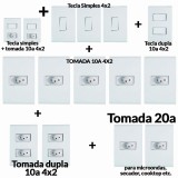 Tomadas e Interruptores 15 Peças Casa Completa - Tramontina Liz